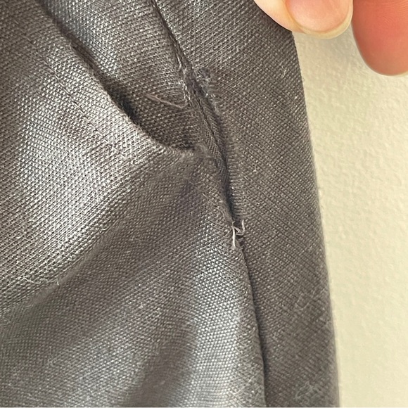 Aritzia Black Sleeveless Jumpsuit linen wide leg wrap top office casual neutral - Picture 13 of 13